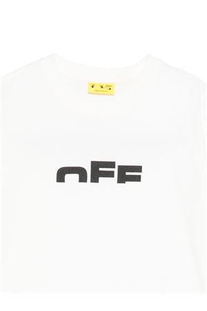 t-shirt in cotone bianco OFF WHITE KIDS | OBAA002F25JER0020110
